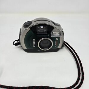 Canon ELPH Sport APS Film Camera Waterproof 23mm Lens‎ Silver Green Vintage